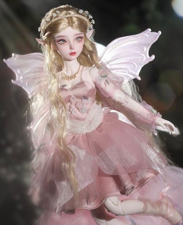 DOLFl人形　アンリ人形　珍しい姿の女の子の天使の人形！フォルムが素敵です！ Amazon.co.jp: フルセット！41cm！天使 ハープ 妖精 花冠 エンジェル